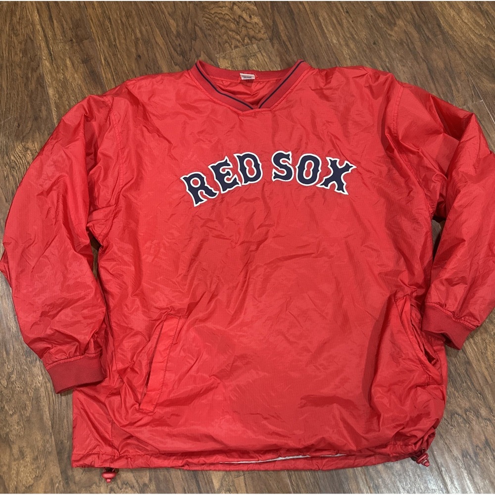 Vintage 1990s Russell Athletic MLB Boston Red Sox Windbreaker Jacket Size XXL